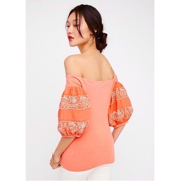 Free People Rock With Ot Top In Coral - Picture 3 of 13